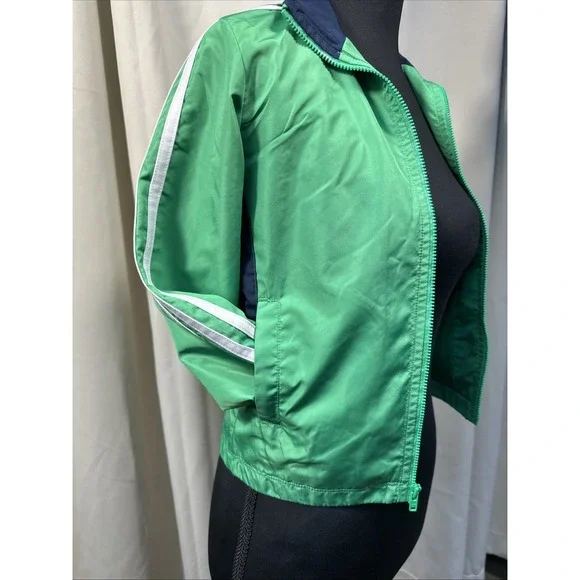 Adidas Boy's Blue & Green Full Zip‎ Windbreaker Lightweight Jacket Size 5 - Picture 3 of 5